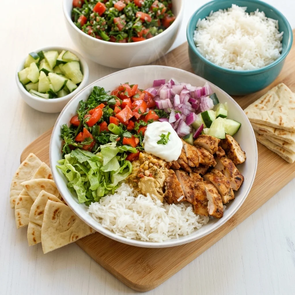 Chicken shawarma plate at 137 Ave Mediterranean Cuisine in Castle Downs, Edmonton